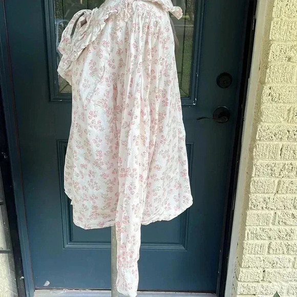 NEON ROSE pulse size shabby chic, colored floral, print, button down shirt sz 18 - Picture 2 of 5